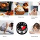 thumbnail image 2 of Temporizador de cocina mecánico magnético - Temporizador de cuenta regresiva visual de 60 minutos con alarma fuerte para niños, 2 of 7