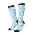 thumbnail image 2 of Fotbe Cute Teeth print Women's Men's Novelty Crew Socks Cotton Socks Knee High Socks for Walking,Running,Nurses,Pregnancy, 2 of 8