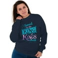 thumbnail image 4 of Saved King Jesus Christian Faith Women Plus Size Crewneck Sweatshirt Brisco Brands 4X, 4 of 5