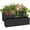 2PACK, variant on Gaderth Railing Planters for Balcony, 36 Inch Plastic Hanging Planter, Rectangle Window Flower Box for Deck Fence, Black Metal Window Planter Box with Drainage Holes