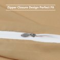 thumbnail image 4 of Silky-Soft 2-Pack Travel Pillowcases 1800 Microfiber Pillow Case with Zipper Closure, Light Brown Bedding Pillow Covers, 4 of 7