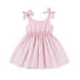 thumbnail image 3 of MEZZALL Toddler Girls Sleeveless Bowknot Floral Spaghetti Straps Dress Dance Party Dresses O-Neck Cozy Sundress, 3 of 9
