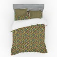 thumbnail image 2 of Geometric Duvet Cover Set, Colorful Cubes Funky Shapes in Various Tones Abstract Mosaic Tile Repetition, Bedding Set with Shams and Fitted Sheet, 3 Sizes, by Ambesonne, 2 of 3