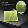 thumbnail image 4 of 10 Pcs Two Flutes Straight End Mills Straight Slot Bit Wood Cutter Two Double Flute Bits 3.175X2X17Mm for CNC Router,10pcs * CNC Router Bits,Silver, 4 of 8
