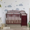 thumbnail image 3 of Dream On Me Casco 4-in-1 Mini Crib and Dressing Table Cherry, 3 of 8