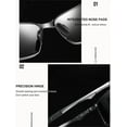 thumbnail image 2 of Photochromic Polarized Sunglasses For Men UV400 Vintage Mirror Rectangle Sun Glasses, 2 of 6