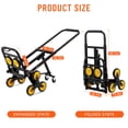 thumbnail image 6 of HELLONE Portable Stair Climbing Hand Truck, Yellow, Heavy-Duty Luggage Cart, 6 of 7