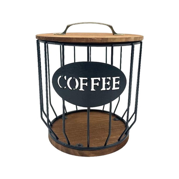 Organizador de cápsulas de café Organizador de almacenamiento Cesta para cápsulas de café Almacenamiento de cápsulas de café para Negro