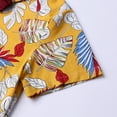 thumbnail image 6 of GYRATEDREAM Boy's 2 Piece Outfit Summer Tropical Print Button Down Short Sleeve Shirt and Shorts Set Hawaii Shirts Sets for 9-12M, 6 of 9