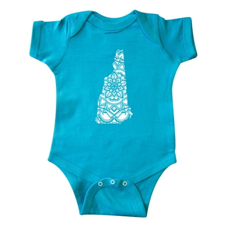 

Inktastic New Hampshire Silhouette Mandala Gift Baby Boy or Baby Girl Bodysuit