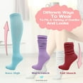 thumbnail image 5 of 6 Pairs Slouch Socks for Women, Soft Extra Long Scrunch Knee High Sock, Bulk Pack, 5 of 9