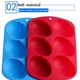 thumbnail image 6 of Haidf Easter Silicone Molds, 6-Cavity Easter Egg Mold, Non-Stick Easter Egg Shaped Baking Pan for Chocolate, Candy, Soap, Jelly, Pudding, Pastry, Muffin and Ice Cube, 10.4" x 6.7", Green, 6 of 9