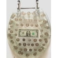 thumbnail image 4 of RESIN TOILET SEAT BIG MONEY DOLLAR, COINS, STANDARD ROUND CHROME HINGE, 4 of 4