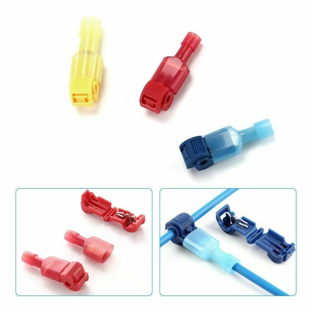 240Pcs Quick Splice T-Tap Insulated Crimp Terminals Kit Spade Wire Connectors US