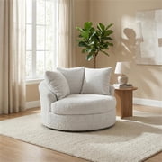 Signature Design by Ashley Snodoodle Gray Oversized Swivel Accent Chair