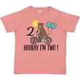 thumbnail image 3 of Inktastic 2nd Birthday Bear on Bicycle 2 Year Old Boys or Girls Toddler T-Shirt, 3 of 5