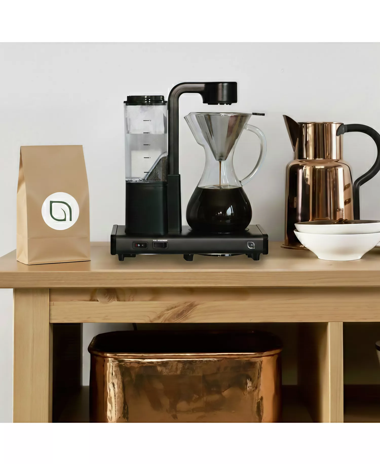 Eco Series 10-Cup Pour Over Drip Hot & Iced Coffee Maker Machine