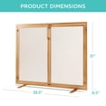 thumbnail image 7 of Best Choice Products 38.5x31in 2-Door Fireplace Screen, Handcrafted Wrought Iron Spark Guard w/ Magnetic Doors - Gold, 7 of 7