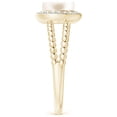 thumbnail image 3 of ANGARA Freshwater Cultured Pearl Ring with Beaded Split Shank in 14K Yellow Gold for Women | June Birthstone, Birthday, Anniversary, Jewelry Gift for Women | Pearl Ring, 3 of 8