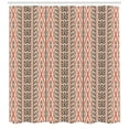 thumbnail image 3 of Southwestern Shower Curtain, Traditional Vertical Borders Inspired by Primitive Art Ikat Style Ancient, Fabric Bathroom Set with Hooks, 69W X 75L Inches Long, Multicolor, by Ambesonne, 3 of 3