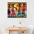 thumbnail image 2 of ARISTURING African American Wall Art Black Women Canvas Posters Prints Large Tribal Dance Art Black Girl Abstract Wall Decor Pictures for Living Room Bedroom Bathroom Office Decoration  20x16in, 2 of 6