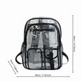 thumbnail image 3 of Linnome Clear Mini Backpack Transparent Smoky Black Backpack with Mesh Side Pockets Waterproof for School Travel Black, 3 of 5