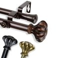 thumbnail image 3 of Rod Desyne Flair Double Window Curtain Rod Set, 48 to 84-Inch, Cocoa, 3 of 4