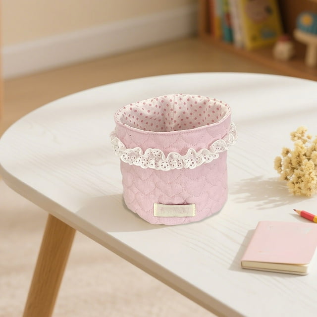 Modern Fabric Desk Organizer for Girls Cute Portable Home Storage Solution Efficient Space Saving Stationery Management