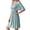 Mint Green, variant on Miqool Maternity Nursing Dress Wrap V Neck Ruffle Short Sleeve Breastfeeding Dresses Pregnancy Clothes S-XXL