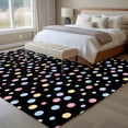 thumbnail image 4 of Area Rug for Living Room, Colorful Polka Dot Non-Slip Indoor Large Carpet for Bedroom/Dining Room, Modern Minimalist Geometric Black Washable Low-Profile Rectangle Floor Runner Rugs - 5 x 8 Ft, 4 of 8