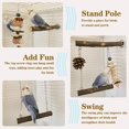 thumbnail image 5 of Columpio para pájaros, jaula de madera Natural para loros, juguetes, soporte para percha para periquitos, Conures, Agapornis, accesorios para jaulas de pájaros, 5 of 5