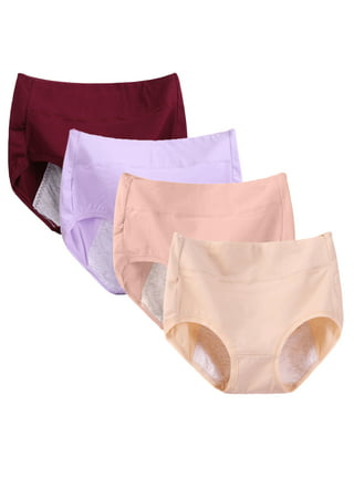 Women Menstrual Period Underwear Physiological Leak Proof Cotton Panties  Widened Crotch Plus Size Solid Briefs Sanitary Underpants