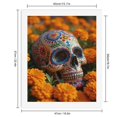 thumbnail image 2 of Paint By Numbers Kit for Adults Beginner - DIY Floral Painted Skull Among Marigolds Canvas Painting Kits for Adults, Frameless Paint By Number for Adults for Home Wall Decor 16x20 Inch, 2 of 7