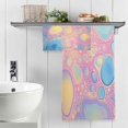 thumbnail image 5 of Colorful Bubbles Bath Towels Set,2 Piece Pure Cotton Ultra Soft High Absorbent Quick Dry Towel Set,1 Bath Towels, 1 Wash Cloths Wash cloth, 5 of 7
