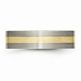 thumbnail image 3 of 14K Two-Tone Titanium Ring Band Wedding Yellow Gold Flat, 3 of 6