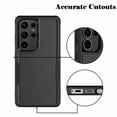 thumbnail image 5 of 2 in 1 PC Strudy Case for Samsung Galaxy S25 Ultra, Military Grade Shockproof Bumper Hybrid PC Back Cover Anti-Scratch Lightweight Phone Case for Galaxy S25 Ultra ,Black, 5 of 6