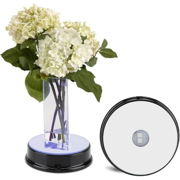 UTAH-7 Color LED Display Base for Crystals Glass Art, Round Light Base for Crystal Art Colorful LED Light Crystal Display Stand Base For Home Office Decorate (No Battery)