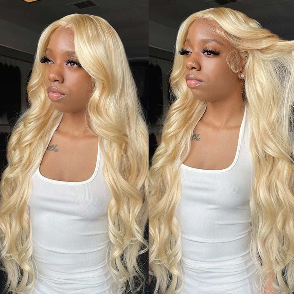 30 Inch 613 13x6 Lace Front Wig Human Hair 200 Density Blonde Body Wave Lace Front Wigs Human Hair Pre Plucked 613 HD Lace Frontal Wig 13x6 Blonde Wig Human Hair 613 Human Hair Wig for Women