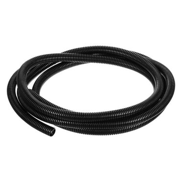 1/2 Inch x 10 Ft Split Wire Loom Tubing , Protective Split Cable Conduit, Black