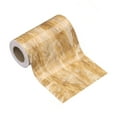 thumbnail image 1 of Uxcell Wood Grain Wallpaper Border 4" x 16.4ft Textured Frame Sticker, Yellow Crystal, 1 of 7