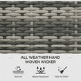 thumbnail image 5 of Deck Box Outsunny 113 Gallon Deck Box, Rattan Outdoor Storage Box, Waterproof Storage Container for Indoor, Patio Furniture Cushions, Pool Supplies, Garden Tools, Dark Gray,Patio Storage, 5 of 10