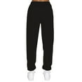 thumbnail image 3 of Winter Women Casual Warm Drawstring Hight Waist Elastic Long Pants Sportpants Trousers Tracksuit With Pocket Womens Pants Casual plus Size Women's Pants Suit Casual Casual Pants Women High Waist, 3 of 8