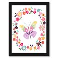 thumbnail image 1 of Americanflat Pretty Pink Butterfly In Flower Frame by Liz And Kate Pope Black Frame Wall Art, 1 of 3