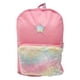 thumbnail image 1 of Mochila Rosa Peluche Arcoíris para Niñas Primaria Preescolar con Estrella Holográfica Kawaii, 1 of 1