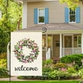 thumbnail image 7 of SPXUBZ Welcome Tulips and Lily Wreath Garden Flag Double Sided, Seasonal Spring Easter Mother's Day Yard Outdoor Flag 12x18 Inch, 7 of 7