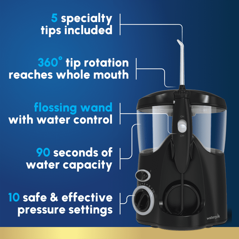 Waterpik Ultra Water Flosser with 10 Settings, 5 Tips, ADA