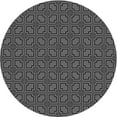 thumbnail image 1 of Ahgly Company Machine Washable Indoor Round Transitional Charcoal Black Area Rugs, 4' Round, 1 of 7
