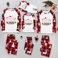thumbnail image 5 of Odeerbi Christmas Pajamas for Family Holiday Long Sleeve Family Christmas Pajamas Matching Sets Toddler Plaid Printed Tops Pants Set Two-Piece Sleepwear Xmas PJs Set Multicolor, 5 of 5