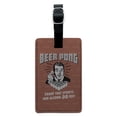 thumbnail image 1 of Beer Pong Proof That Sports and Alcohol Do Mix Funny Humor Retro Rectangle Leather Luggage Card Suitcase Carry-On ID Tag, 1 of 8