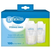 Dr. Brown's Breastmilk Storage Bags for Freezing and Storing - 100ct